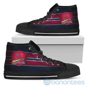 Horizontal Stripes St. Louis Cardinals High Top Shoes Product Photo