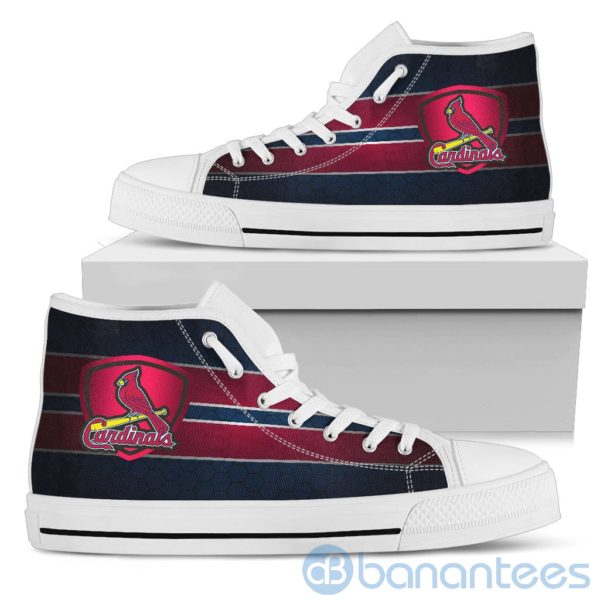 Horizontal Stripes St. Louis Cardinals High Top Shoes Product Photo