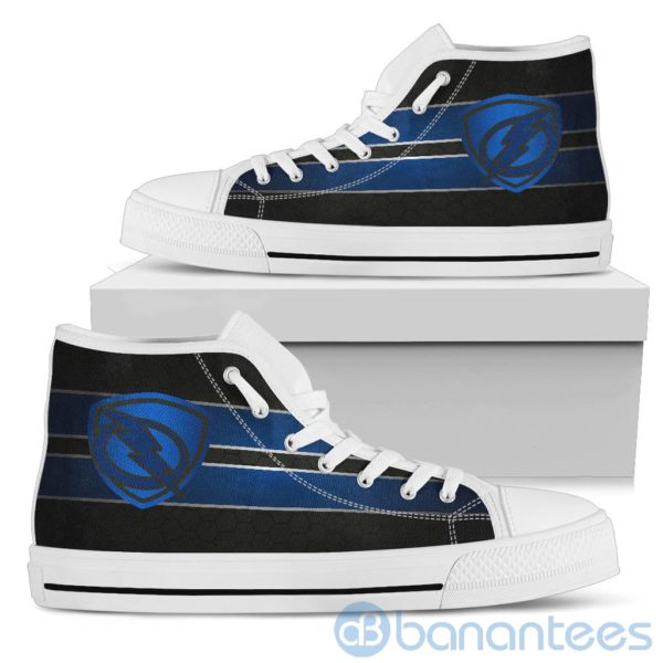 Horizontal Stripes Tampa Bay Lightning High Top Shoes Product Photo