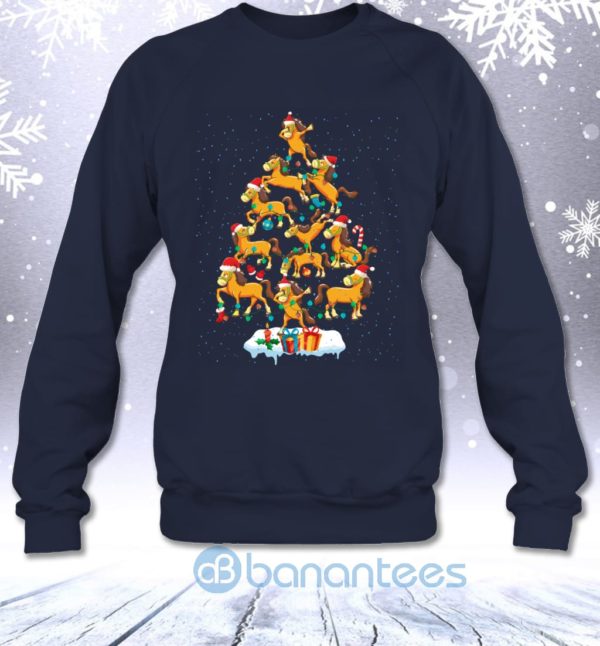 Horse Christmas Pine Tree Funny Horse Lovers Gift Sweatshirt Product Photo
