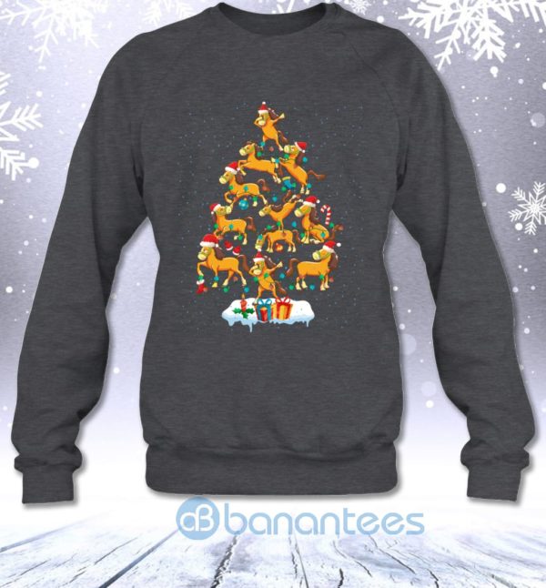 Horse Christmas Pine Tree Funny Horse Lovers Gift Sweatshirt Product Photo