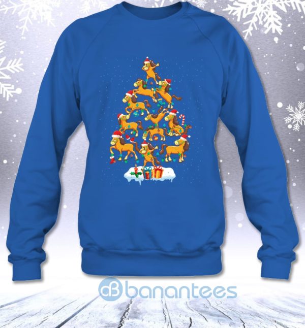 Horse Christmas Pine Tree Funny Horse Lovers Gift Sweatshirt Product Photo