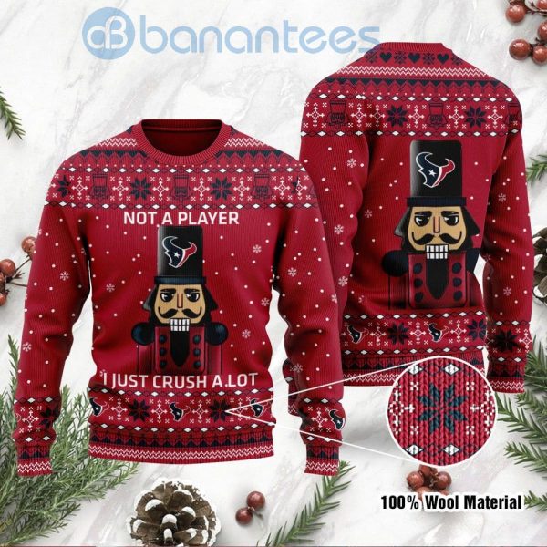 Houston Texans I Am Not A Player I Just Crush Alot Ugly Christmas 3D Sweater Product Photo