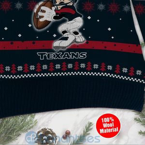Houston Texans Mickey Mouse Funny Ugly Christmas 3D Sweater Product Photo