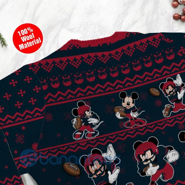Houston Texans Mickey Mouse Ugly Christmas 3D Sweater Product Photo