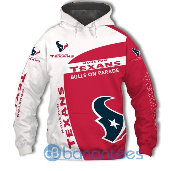 Houston Texans Pullover Hoodie 3D Bulls On Parade Product Photo