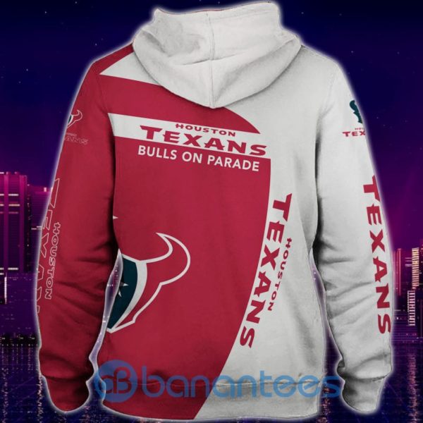 Houston Texans Pullover Hoodie 3D Bulls On Parade Product Photo