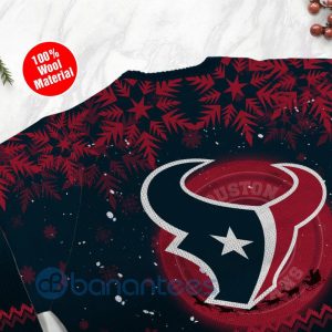 Houston Texans Santa Claus In The Moon Ugly Christmas 3D Sweater Product Photo