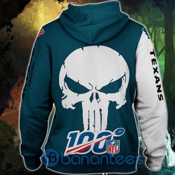 Houston Texans Skull Design Full Printed 3D Hoodie Zip Hoodie Product Photo