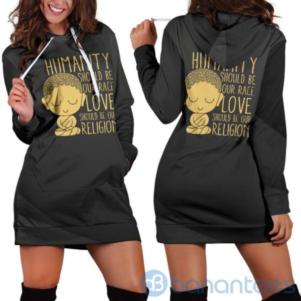 Humanity Hoodie Dress For Women Product Photo