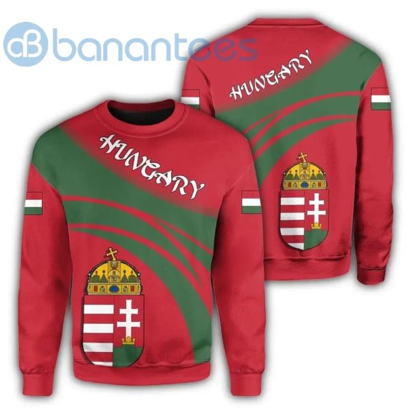 Hungary Coat Of Arms Cricket Style All Over Printed 3D Sweatshirt Product Photo