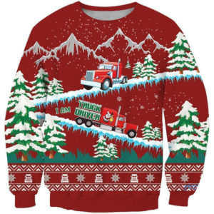 I Am Truck Driver Merry Christmas All Over Printed 3D Shirt - 3D Sweatshirt - Red