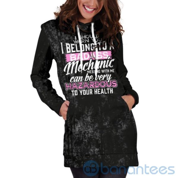 I Belong To A Mechanic Hoodie Dress For Women Product Photo