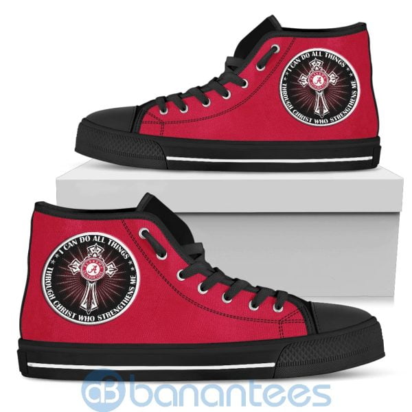 I Can Do All Things Through Christ Alabama Crimson Tide High Top Shoes Product Photo