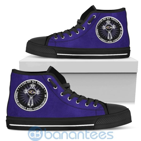 I Can Do All Things Through Christ Baltimore Ravens High Top Shoes Product Photo