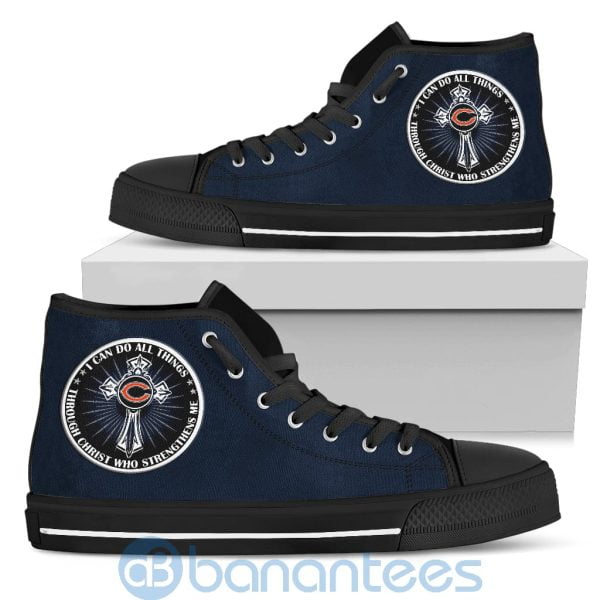 I Can Do All Things Through Christ Chicago Bears High Top Shoes Product Photo