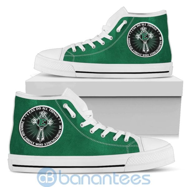I Can Do All Things Through Christ Eastern Michigan Eagles High Top Shoes Product Photo