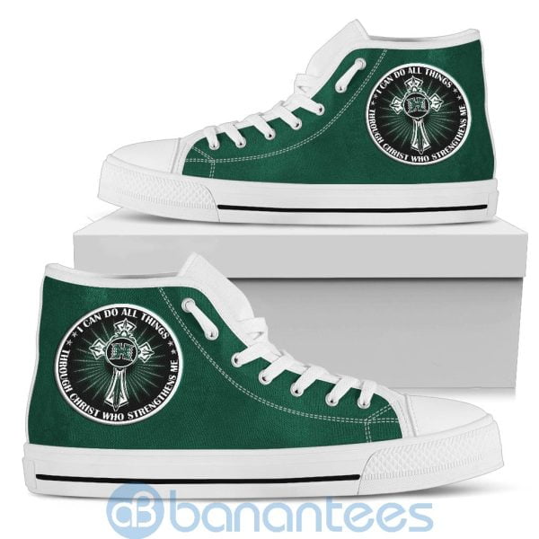 I Can Do All Things Through Christ Hawaii Rainbow Warriors High Top Shoes Product Photo