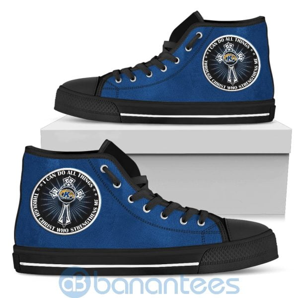 I Can Do All Things Through Christ Kent State Golden Flashes High Top Shoes Product Photo