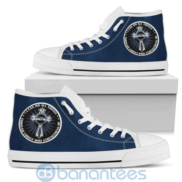I Can Do All Things Through Christ Seattle Seahawks High Top Shoes Product Photo