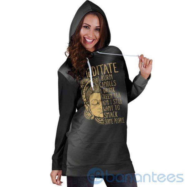 I Drink Tea Hoodie Dress For Women Product Photo
