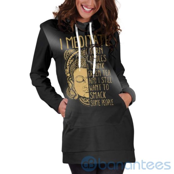I Drink Tea Hoodie Dress For Women Product Photo