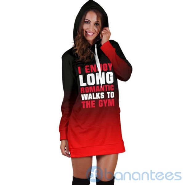 I Enjoy Long Romantic Walks To The Gym Hoodie Dress For Women Product Photo