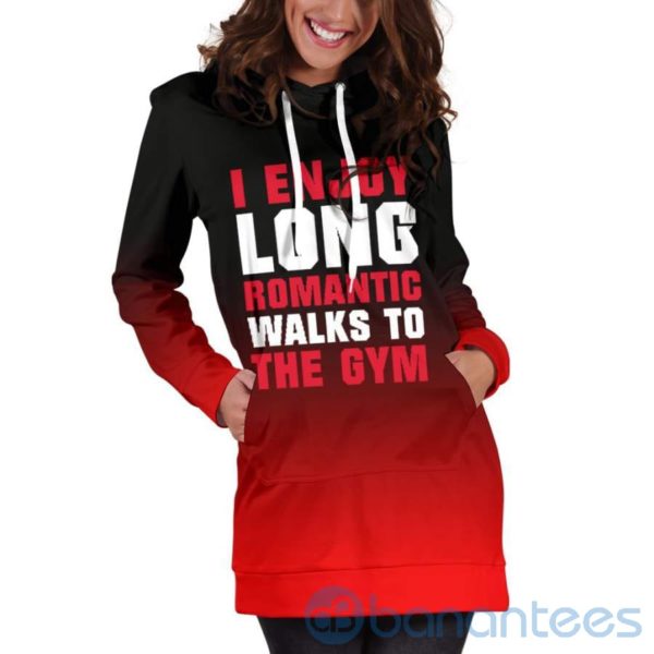 I Enjoy Long Romantic Walks To The Gym Hoodie Dress For Women Product Photo