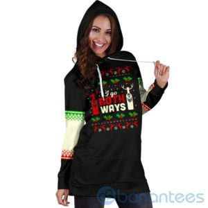 I Go Both Ways Xmas Christmas Hoodie Dress For Women Product Photo