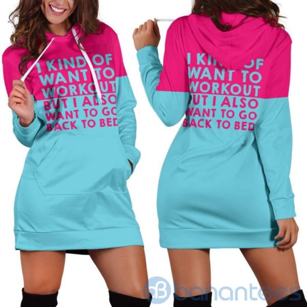 I Kind of Want To Workout Hoodie Dress For Women Product Photo