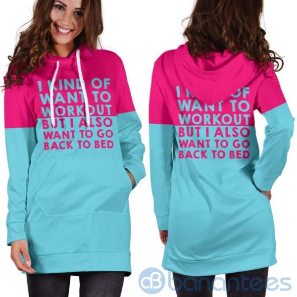 I Kind of Want To Workout Hoodie Dress For Women Product Photo