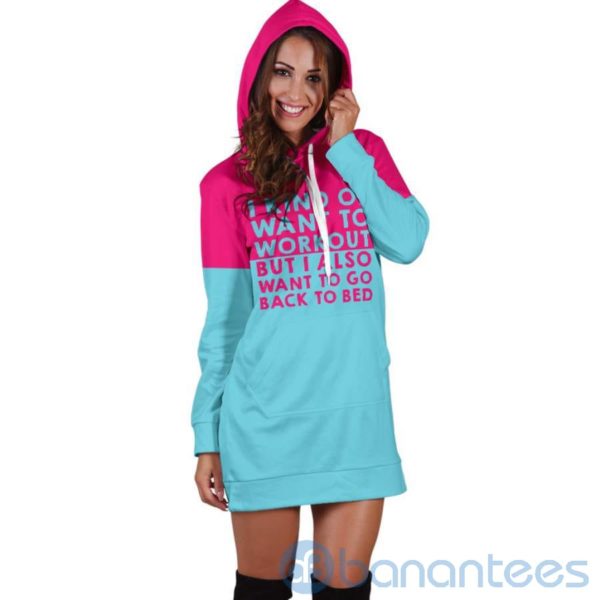 I Kind of Want To Workout Hoodie Dress For Women Product Photo
