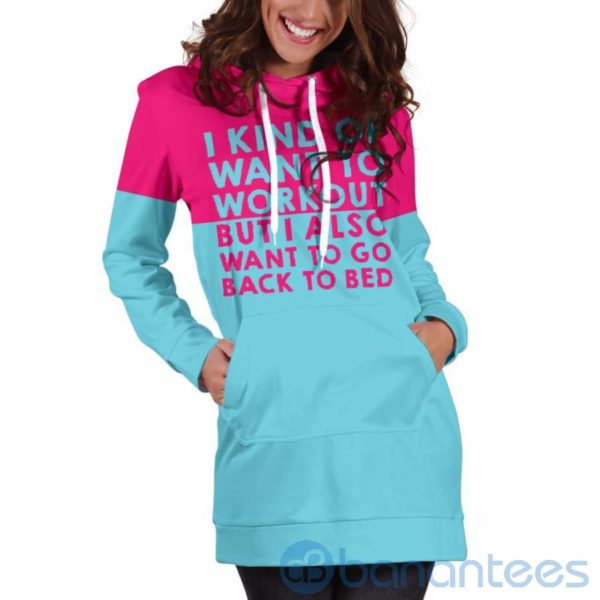 I Kind of Want To Workout Hoodie Dress For Women Product Photo