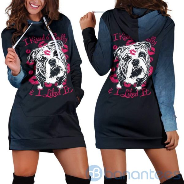 I Kissed a Bully Hoodie Dress For Women Product Photo
