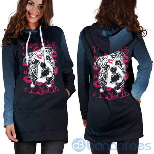 I Kissed a Bully Hoodie Dress For Women Product Photo