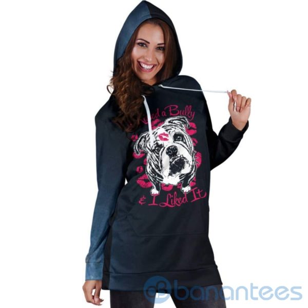 I Kissed a Bully Hoodie Dress For Women Product Photo
