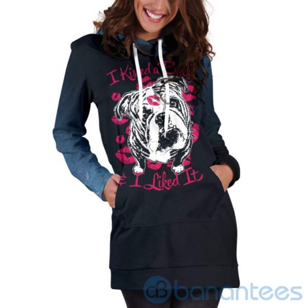 I Kissed a Bully Hoodie Dress For Women Product Photo