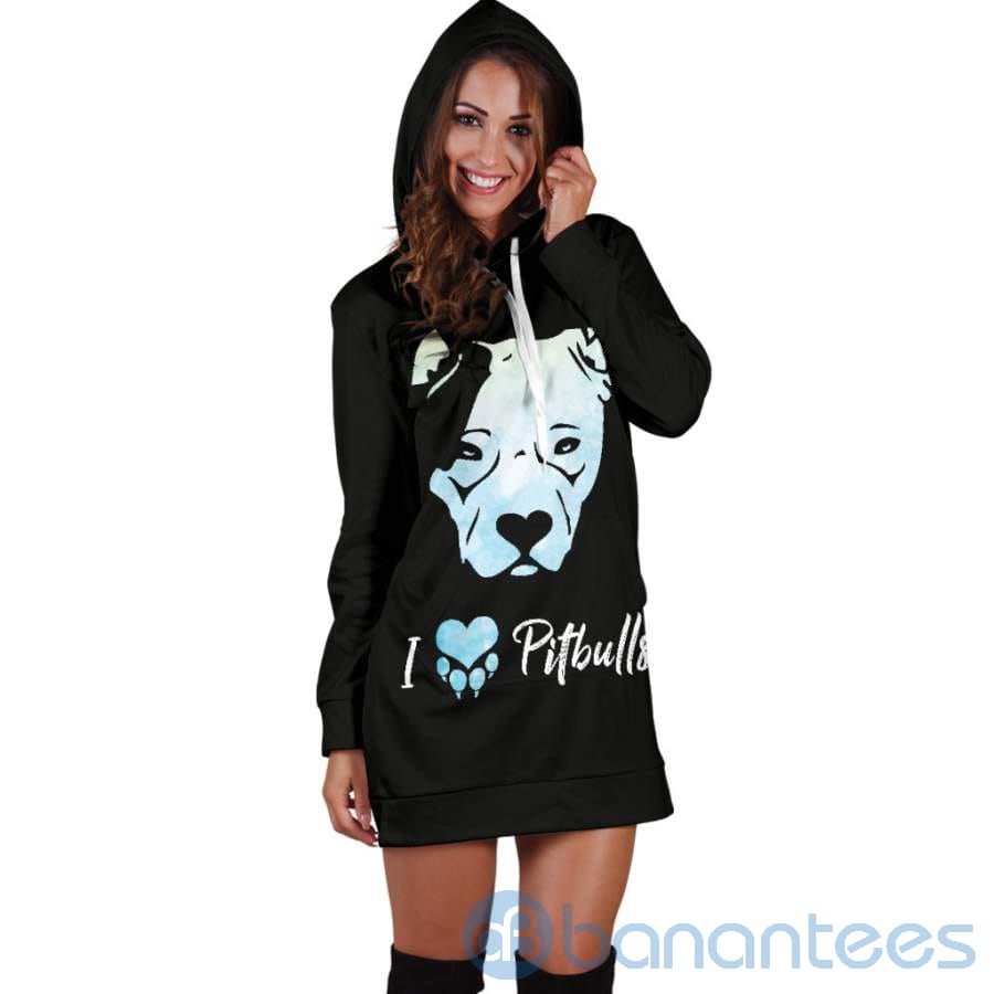 i-love-pitbulls-hoodie-dress-for-women-3-5YdkN.jpg I Love Pitbulls Hoodie Dress For Women Product Photo