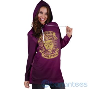 i meditate choke people hoodie dress for women 4 rS7fJ 300x300 image I Meditate Choke People Hoodie Dress For Women Product Photo