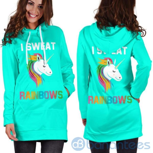 I Sweat Rainbows Hoodie Dress For Women Product Photo