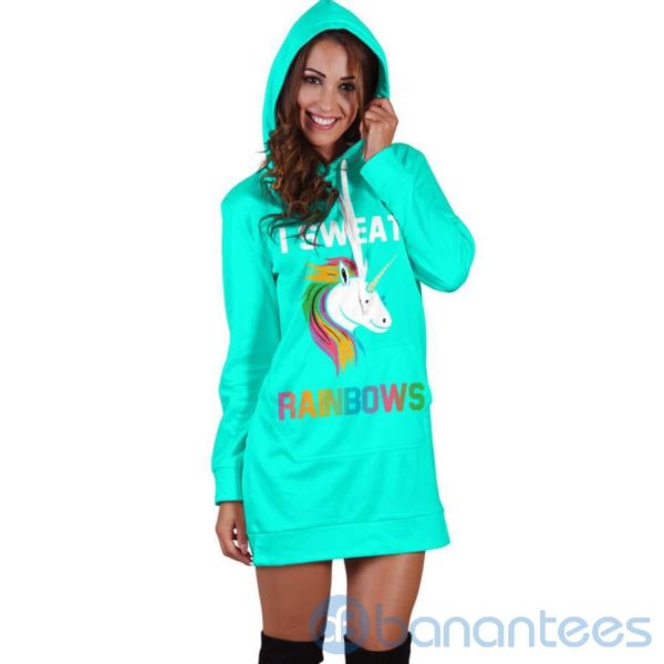 I Sweat Rainbows Hoodie Dress For Women Product Photo