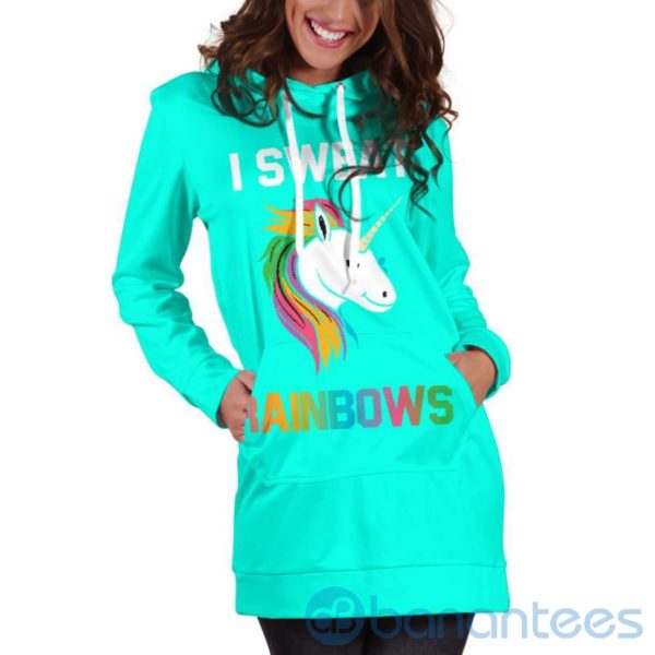 I Sweat Rainbows Hoodie Dress For Women Product Photo