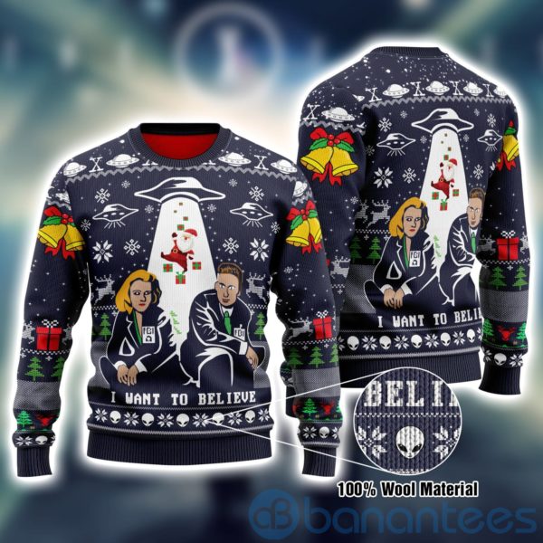 I Want to Believe Ugly Christmas All Over Printed 3D Shirt Product Photo