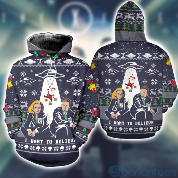 I Want to Believe Ugly Christmas All Over Printed 3D Shirt Product Photo