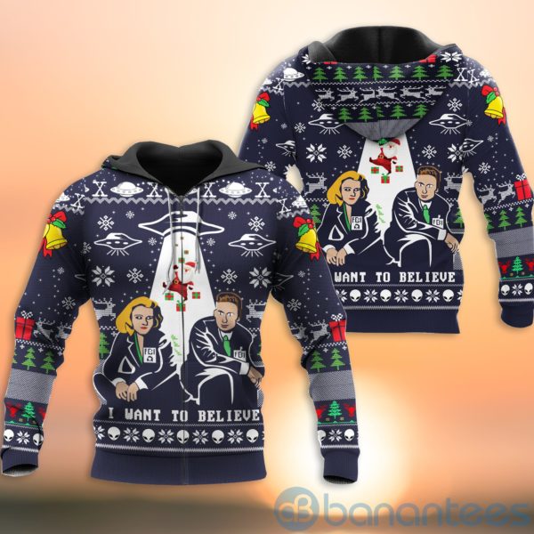 I Want to Believe Ugly Christmas All Over Printed 3D Shirt Product Photo