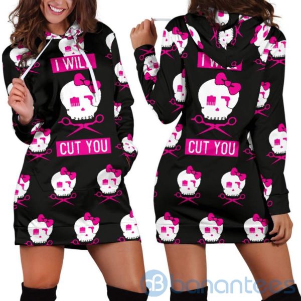 I Will Cut You Hoodie Dress For Women Product Photo