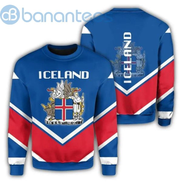 Iceland Coat Of Arms Lucian Style All Over Printed 3D Sweatshirt Product Photo