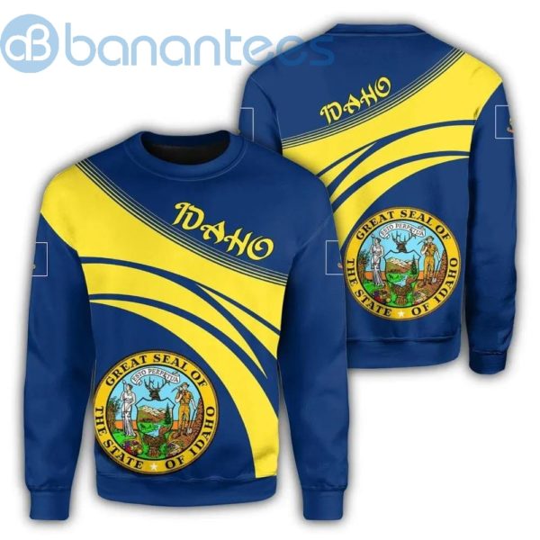 Idaho Coat Of Arms Sweatshirt Cricket Style Full Printed 3D Sweatshirt Product Photo