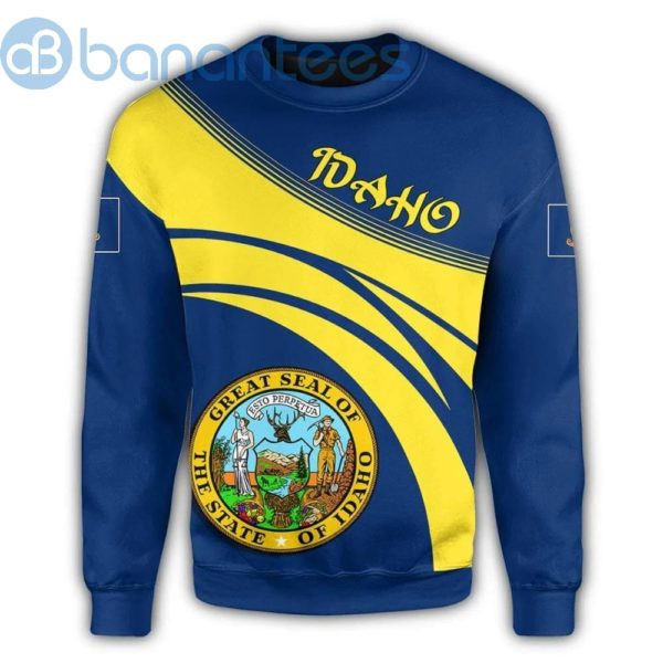 Idaho Coat Of Arms Sweatshirt Cricket Style Full Printed 3D Sweatshirt Product Photo