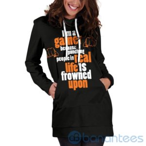 I?m A Gamer Because Hoodie Dress For Women Product Photo